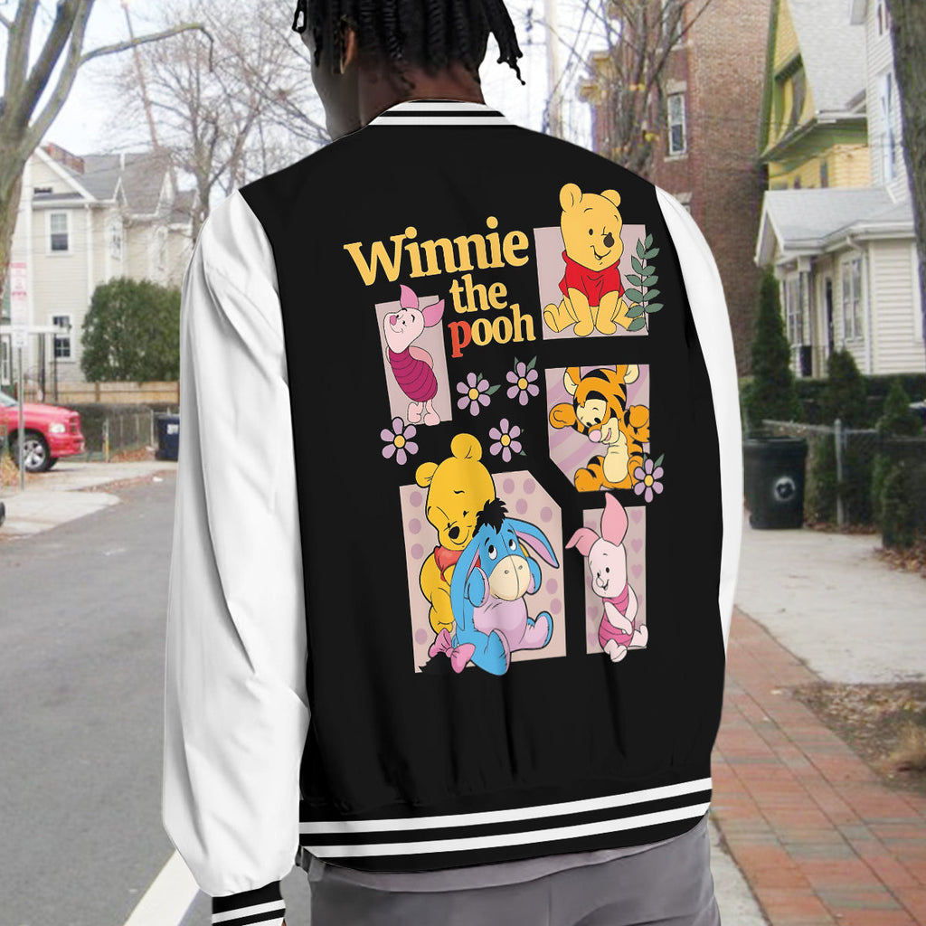 Personalized Winnie the Pooh Varsity Jacket Custom Name Gift Varsity Jacket GradoCreations