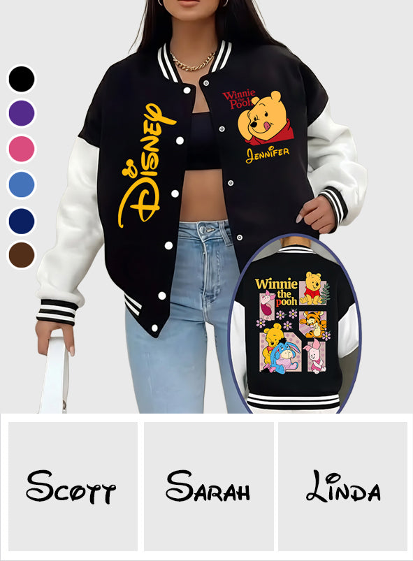 Personalized Winnie the Pooh Varsity Jacket Custom Name Gift Varsity Jacket GradoCreations