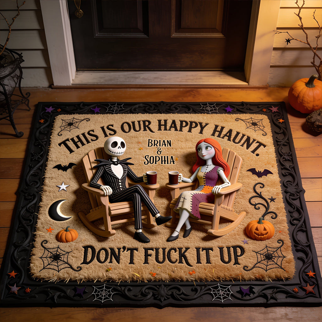 Personalized Halloween Non-Slip Tufted Rug Custom Name for Home Non-Slip Tufted Rug GradoCreations