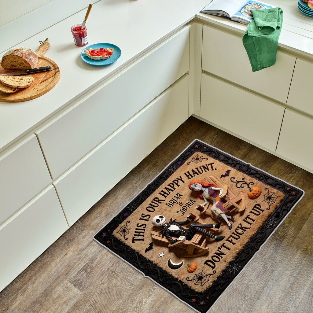 Personalized Halloween Non-Slip Tufted Rug Custom Name for Home Non-Slip Tufted Rug GradoCreations