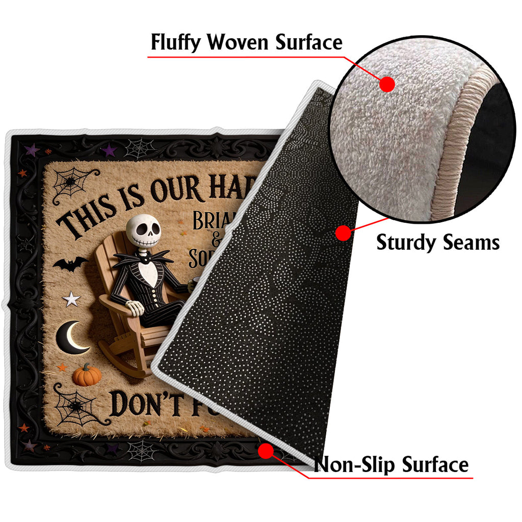 Personalized Halloween Non-Slip Tufted Rug Custom Name for Home Non-Slip Tufted Rug GradoCreations