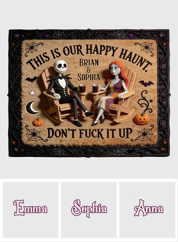 Personalized Halloween Non-Slip Tufted Rug Custom Name for Home Non-Slip Tufted Rug GradoCreations