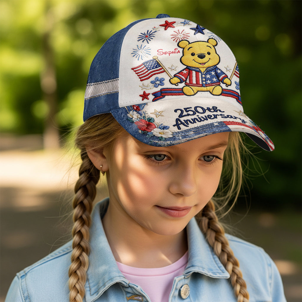 Personalized 250th Anniversary Classic Cap with Yellow Bear Design Classic Cap GradoCreations