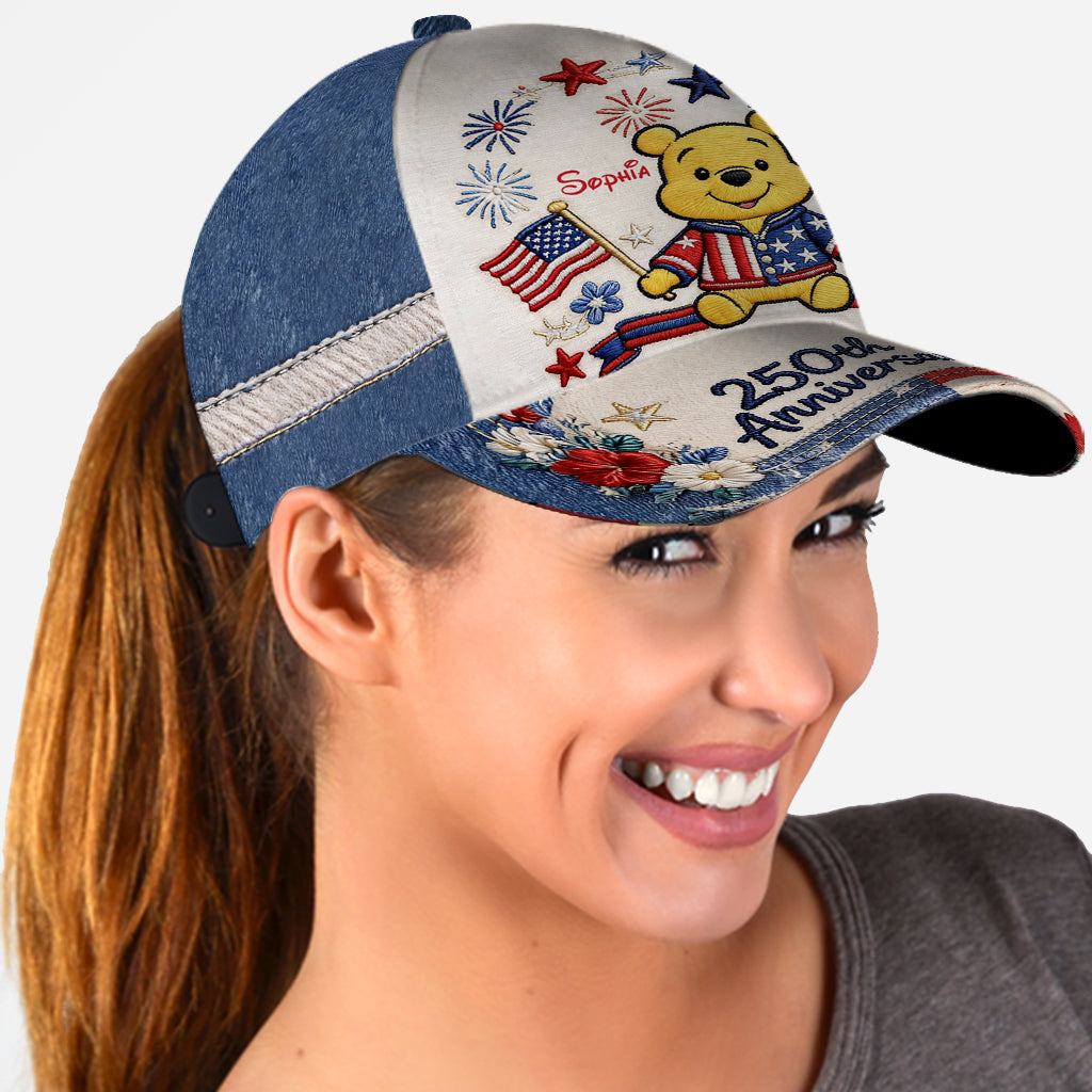 Personalized 250th Anniversary Classic Cap with Yellow Bear Design Classic Cap GradoCreations