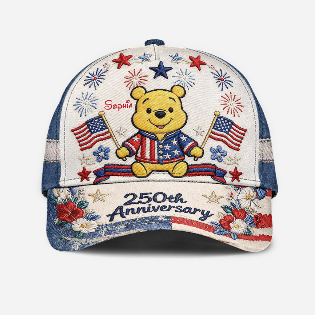 Personalized 250th Anniversary Classic Cap with Yellow Bear Design Classic Cap GradoCreations