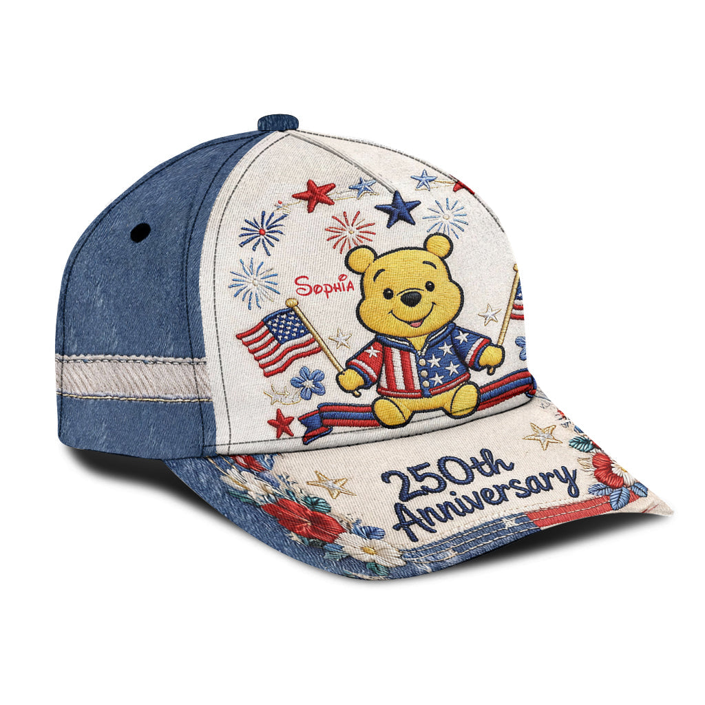 Personalized 250th Anniversary Classic Cap with Yellow Bear Design Classic Cap GradoCreations
