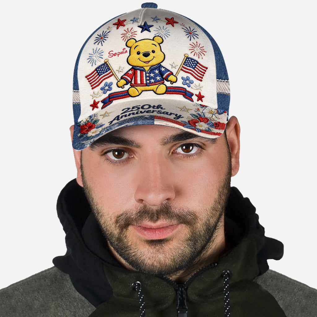 Personalized 250th Anniversary Classic Cap with Yellow Bear Design Classic Cap GradoCreations
