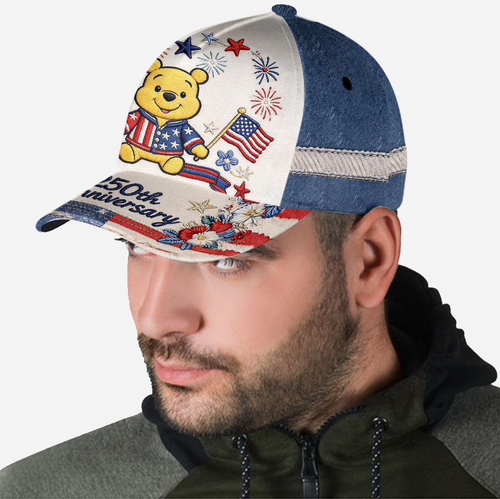 Personalized 250th Anniversary Classic Cap with Yellow Bear Design Classic Cap GradoCreations