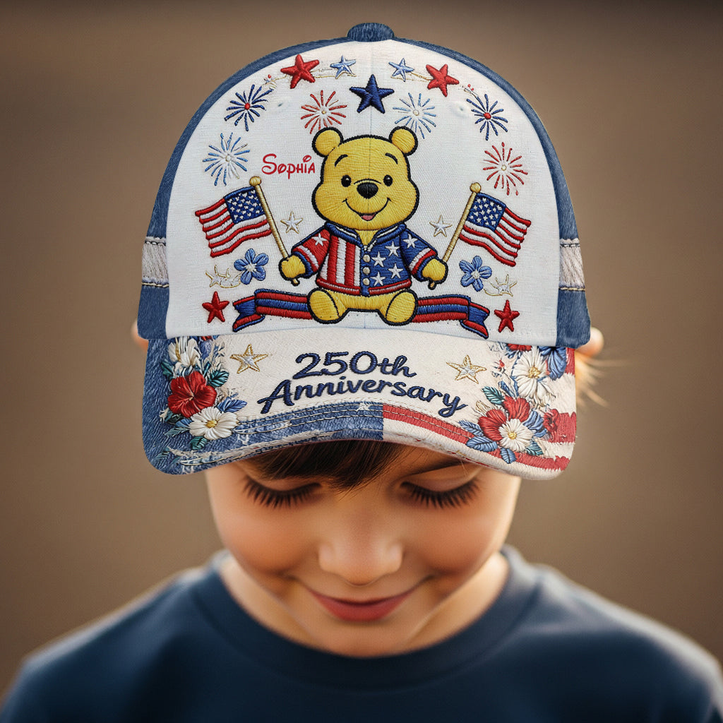 Personalized 250th Anniversary Classic Cap with Yellow Bear Design Classic Cap GradoCreations