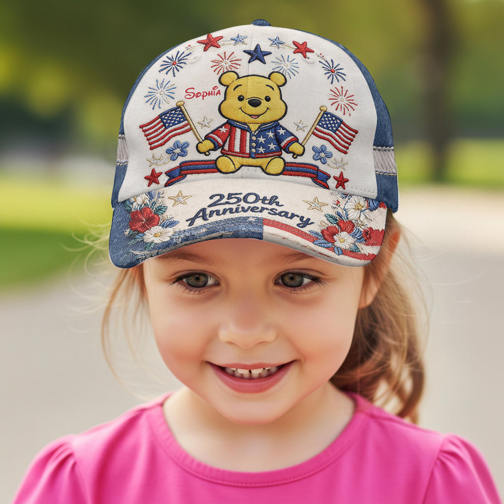 Personalized 250th Anniversary Classic Cap with Yellow Bear Design Classic Cap GradoCreations
