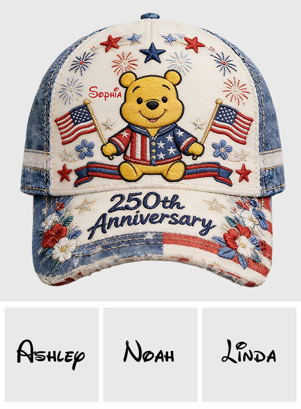 Personalized 250th Anniversary Classic Cap with Yellow Bear Design Classic Cap GradoCreations