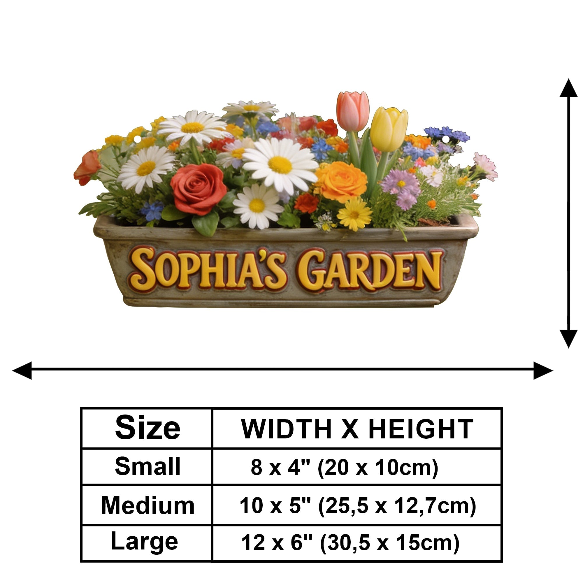 Personalized Wooden Wall Mount Sign for Garden Decor Wooden Wall Mount Sign GradoCreations