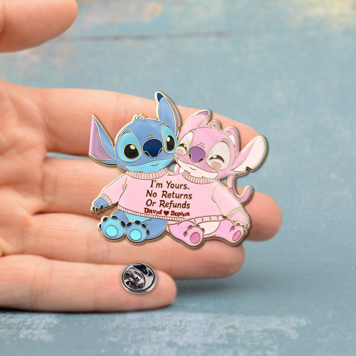 Personalized Ohana Acrylic Enamel Pin Custom Names Gift Acrylic Enamel Pin GradoCreations