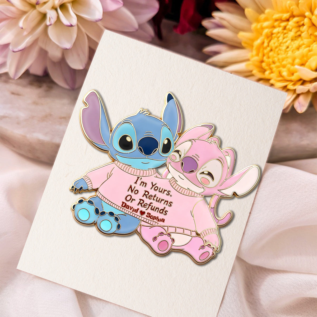 Personalized Ohana Acrylic Enamel Pin Custom Names Gift Acrylic Enamel Pin GradoCreations