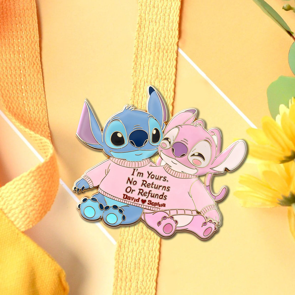 Personalized Ohana Acrylic Enamel Pin Custom Names Gift Acrylic Enamel Pin GradoCreations
