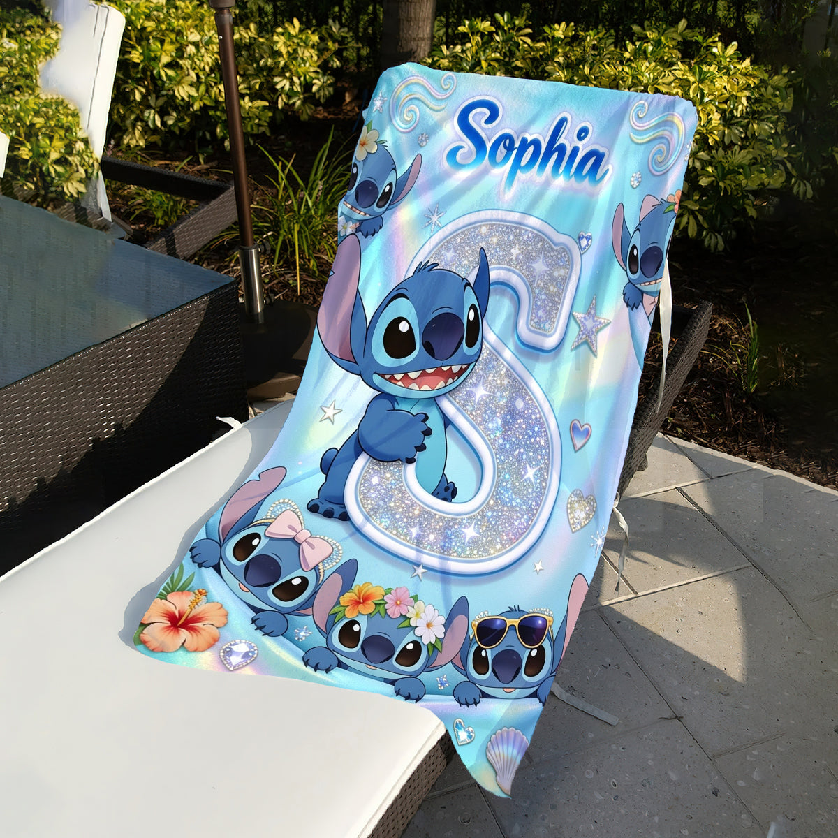 Personalized Quick-Dry Beach Towel with Cute Alien Design for Kids Beach Towel GradoCreations