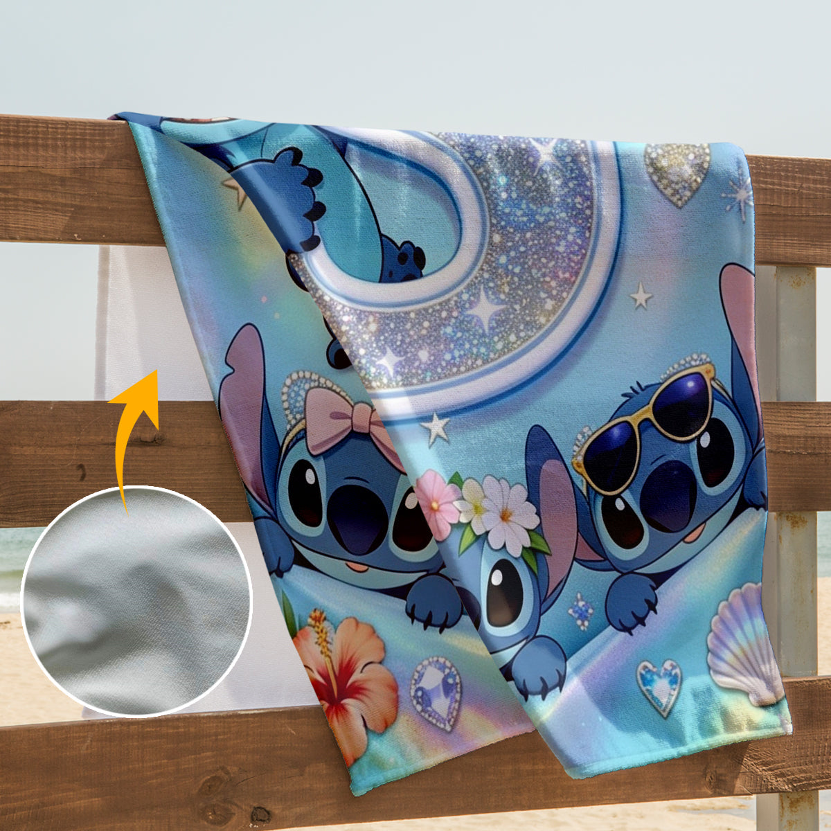Personalized Quick-Dry Beach Towel with Cute Alien Design for Kids Beach Towel GradoCreations
