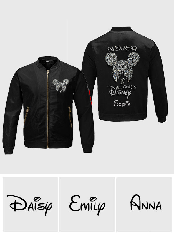 Personalized Mouse Bomber Jacket Custom Name Gift for Disney Fan Bomber Jacket GradoCreations