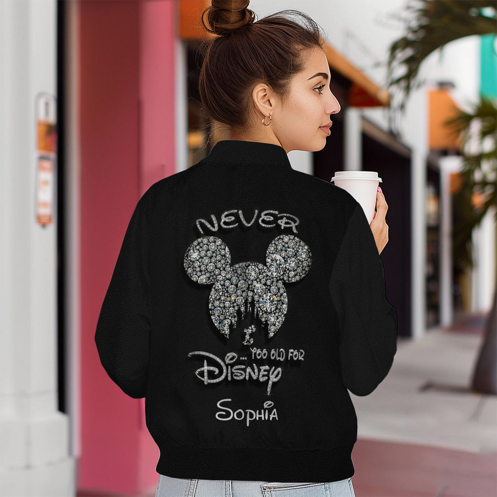 Personalized Mouse Bomber Jacket Custom Name Gift for Disney Fan Bomber Jacket GradoCreations
