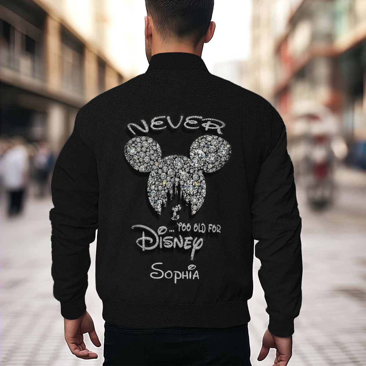 Personalized Mouse Bomber Jacket Custom Name Gift for Disney Fan Bomber Jacket GradoCreations