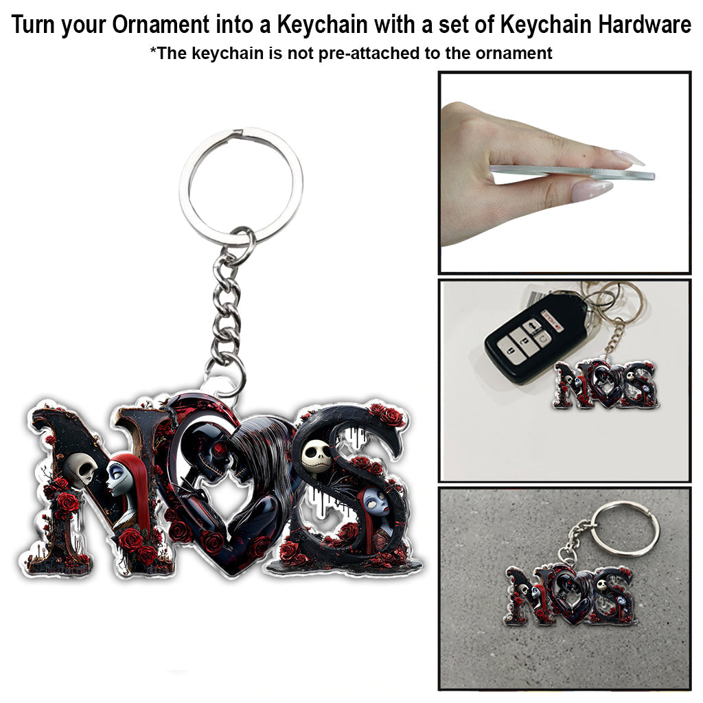 Personalized Acrylic Nightmare Ornament Custom Name Gift for Christmas Ornament GradoCreations