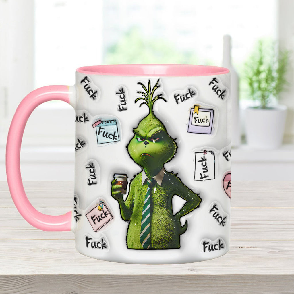 Personalized Grinch Accent Mug Custom Name Fun Gift for Christmas Accent Mug GradoCreations