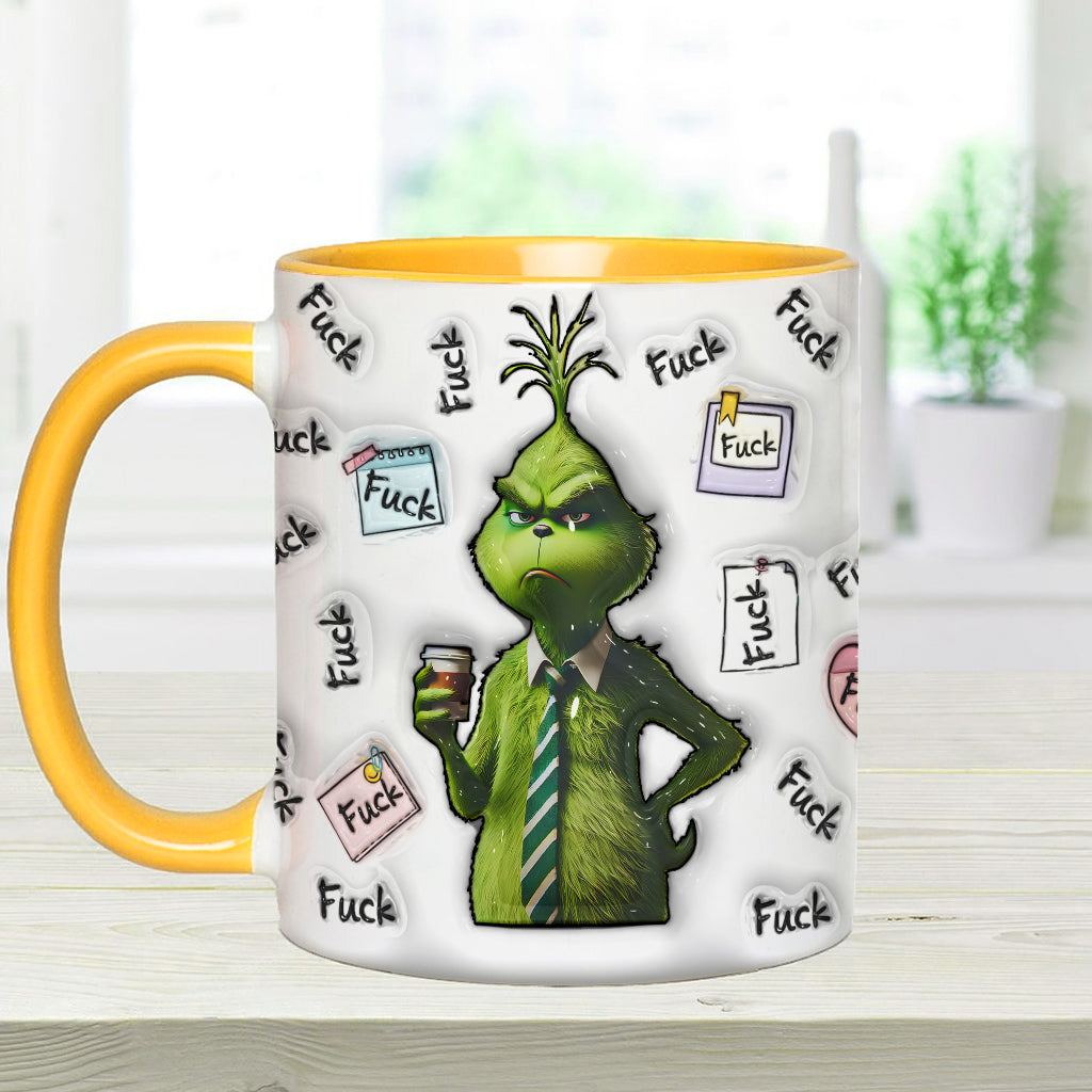 Personalized Grinch Accent Mug Custom Name Fun Gift for Christmas Accent Mug GradoCreations