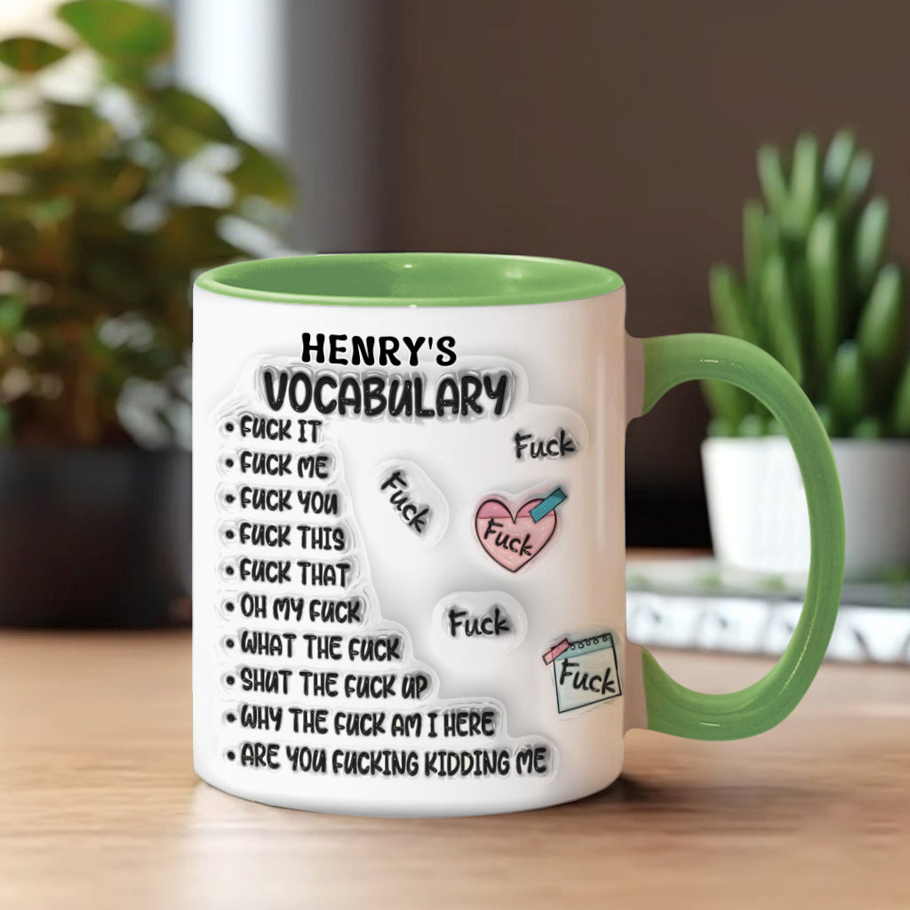Personalized Grinch Accent Mug Custom Name Fun Gift for Christmas Accent Mug GradoCreations