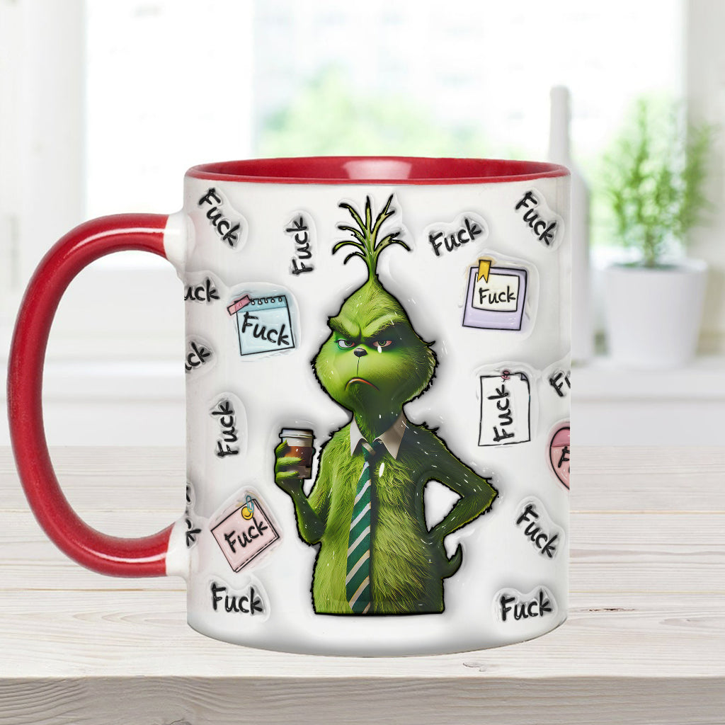 Personalized Grinch Accent Mug Custom Name Fun Gift for Christmas Accent Mug GradoCreations