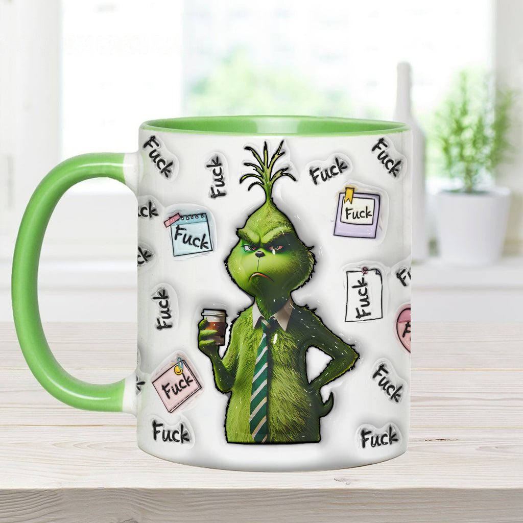 Personalized Grinch Accent Mug Custom Name Fun Gift for Christmas Accent Mug GradoCreations