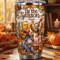 Personalized Yellow Bear Tumbler with Fall Design for Kids Tumbler GradoCreations