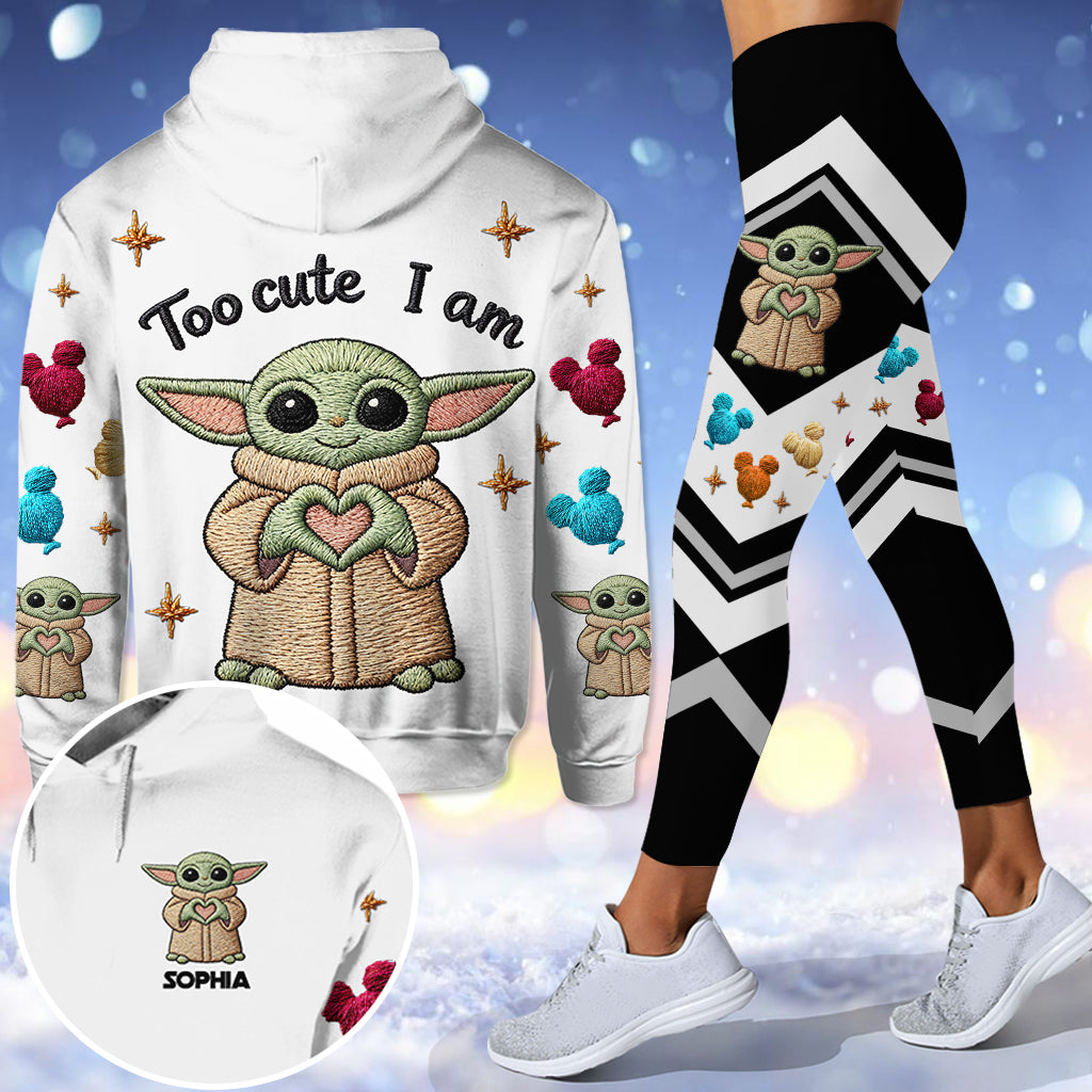 Personalized Hoodie & Leggings Set with Cute Character Gift for Kids Hoodie & Leggings GradoCreations