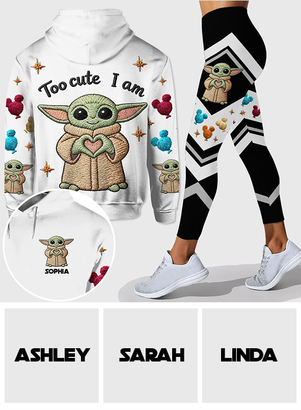 Personalized Hoodie & Leggings Set with Cute Character Gift for Kids Hoodie & Leggings GradoCreations