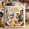 Personalized Beauty and the Beast Storage Basket Custom Name Gift for Home Laundry Basket GradoCreations