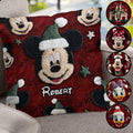Personalized Merry Christmas Mouse Throw Pillow Custom Name Gift Throw Pillow 2 GradoCreations