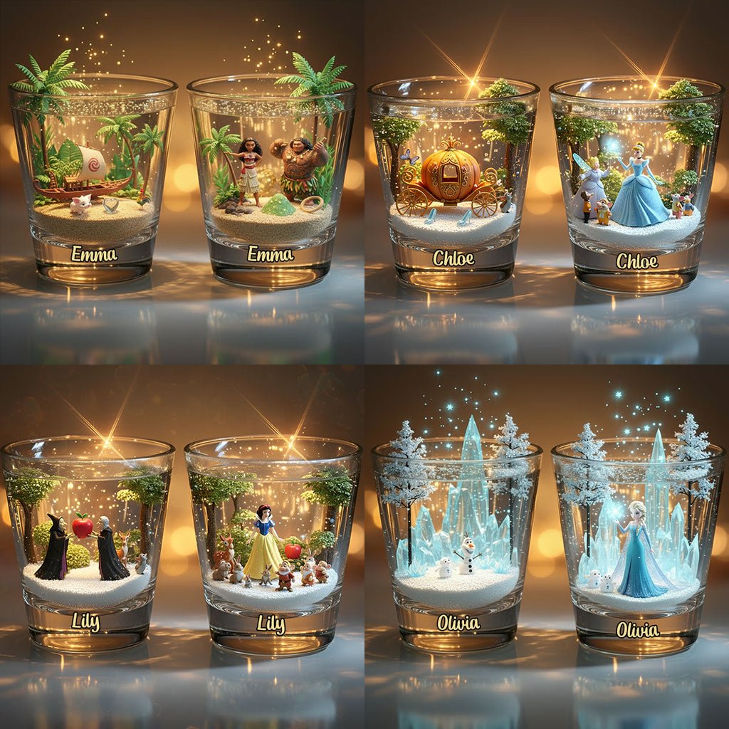 Personalized Magical Princess Shot Glass Set Custom Name Gift Shot Glasses Set GradoCreations