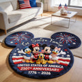 Personalized Mickey Mouse Tufted Rug Family Gift for 250th Anniversary Tufted Rug GradoCreations