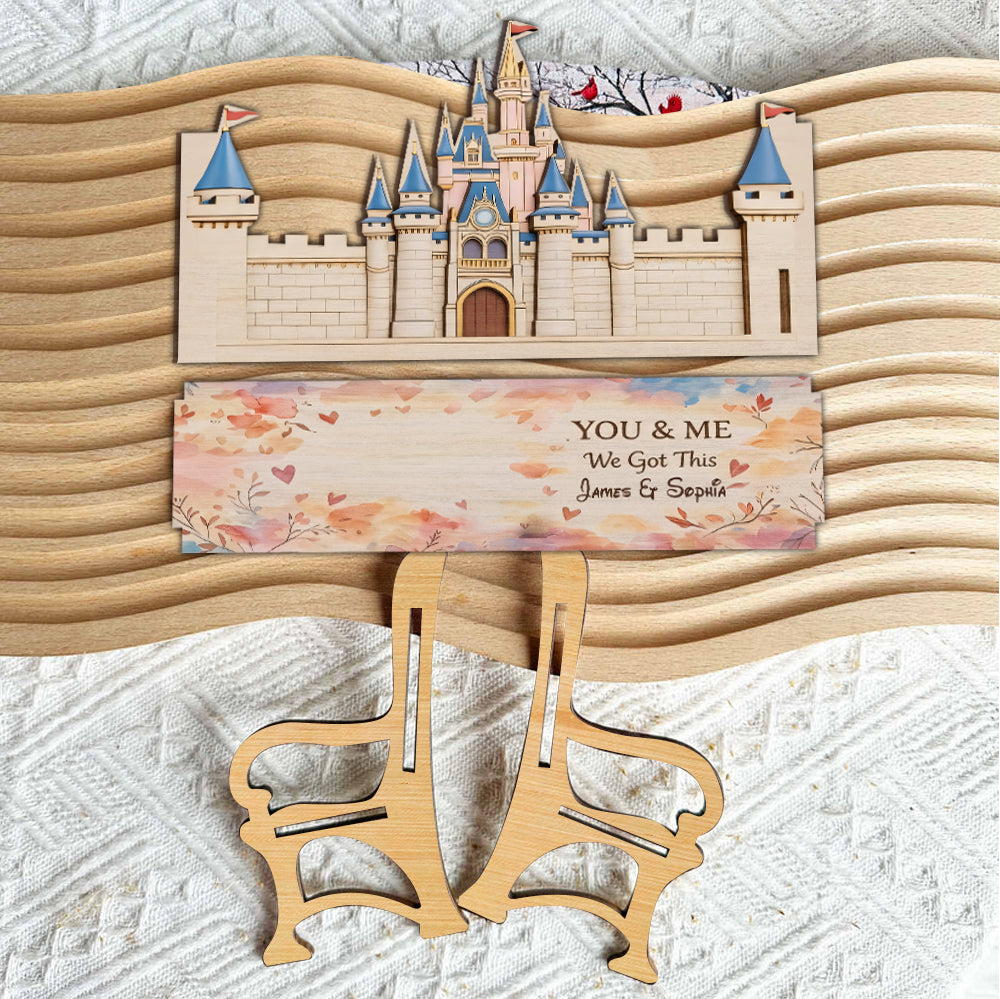 Personalized Wooden Bench & Plush Keychain Set for Couples Wooden Bench & Plush Keychain Set GradoCreations