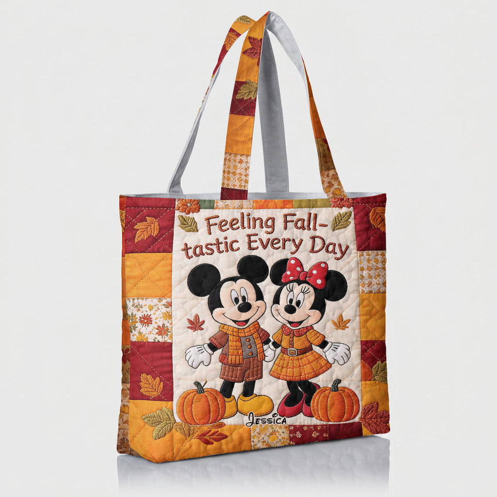 Personalized Quilted Tote Bag Perfect for Couples Gift - Fall Theme Quilted Tote Bag GradoCreations