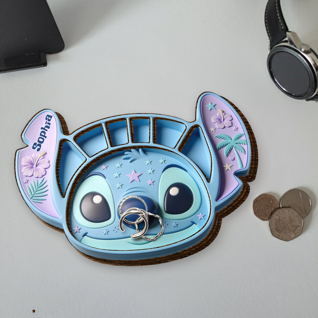 Personalized Ohana Wood Tray Custom Name Gift for Family Wood Tray GradoCreations