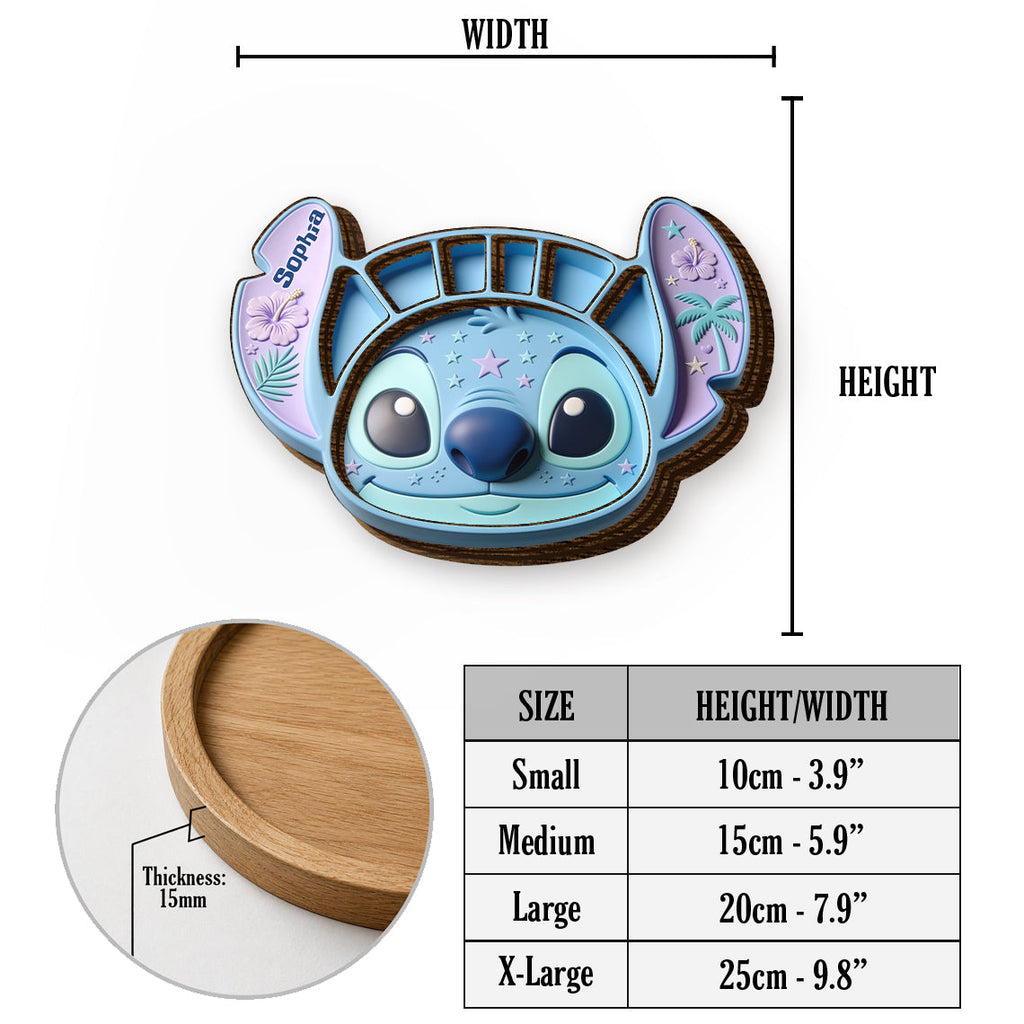 Personalized Ohana Wood Tray Custom Name Gift for Family Wood Tray GradoCreations
