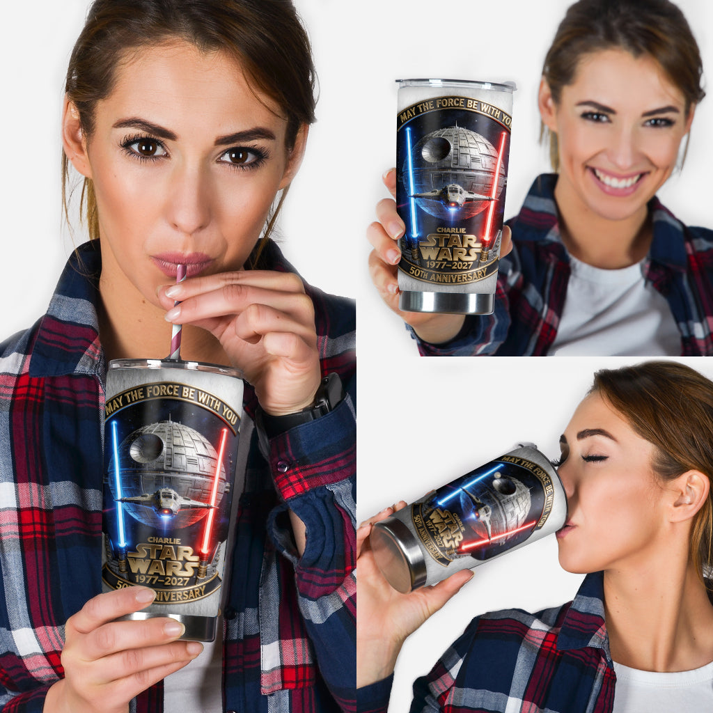 Personalized Star Wars 50th Anniversary Tumbler Custom Name Gift Tumbler GradoCreations