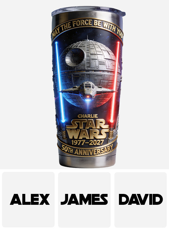 Personalized Star Wars 50th Anniversary Tumbler Custom Name Gift Tumbler GradoCreations