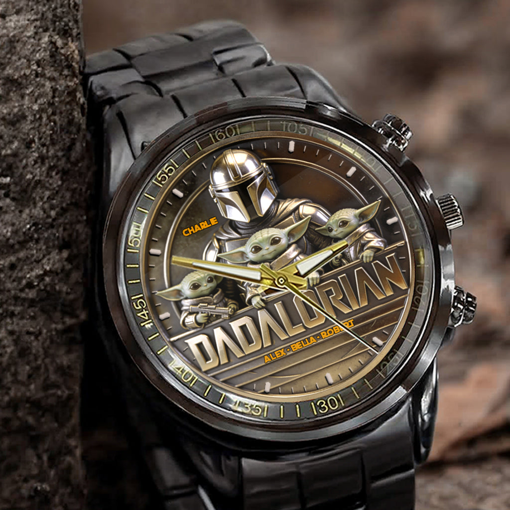 Personalized The Dadalorian Hand Watch Custom Name Gift for Dad Hand Watch GradoCreations