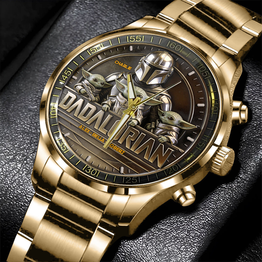 Personalized The Dadalorian Hand Watch Custom Name Gift for Dad Hand Watch GradoCreations