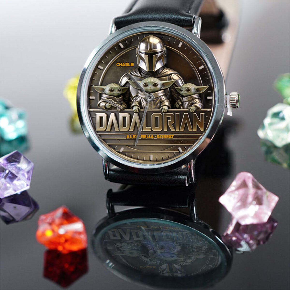 Personalized The Dadalorian Hand Watch Custom Name Gift for Dad Hand Watch GradoCreations