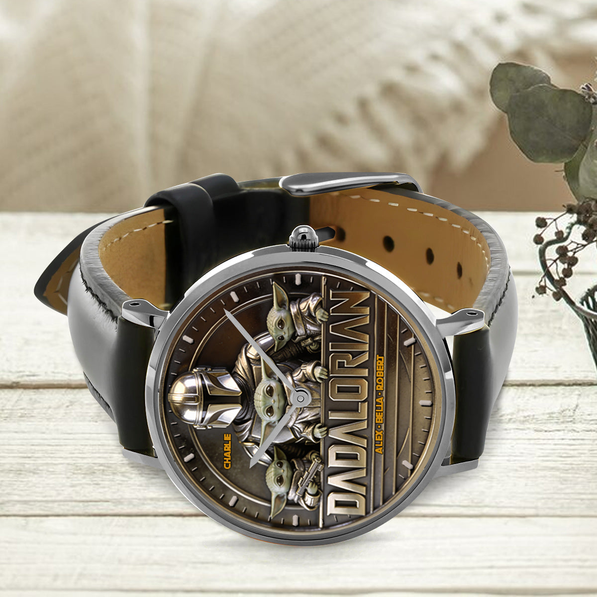 Personalized The Dadalorian Hand Watch Custom Name Gift for Dad Hand Watch GradoCreations