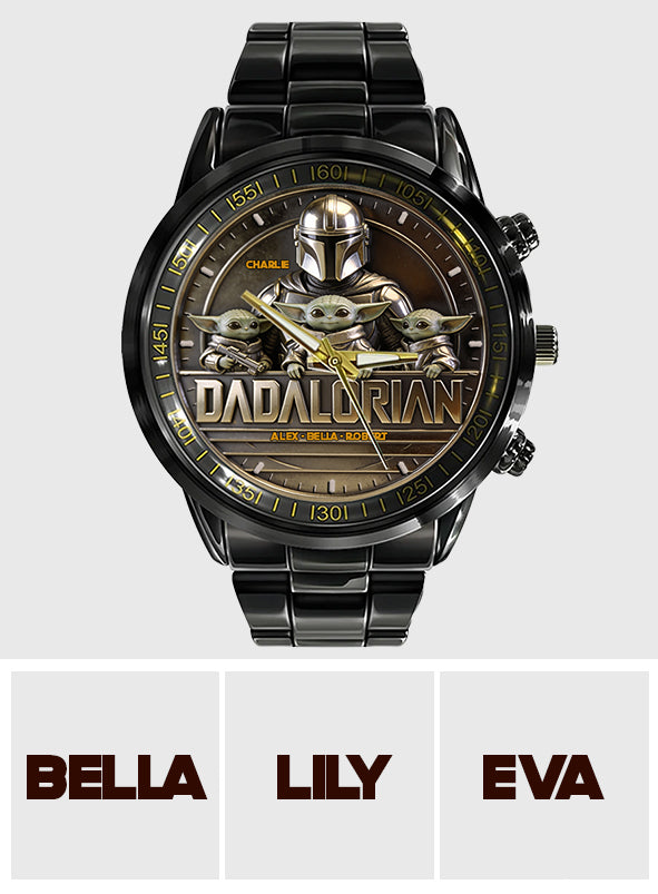 Personalized The Dadalorian Hand Watch Custom Name Gift for Dad Hand Watch GradoCreations