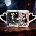 Personalized Matching Heart Handle Mug Set for Couples Matching Heart Handle Mug GradoCreations