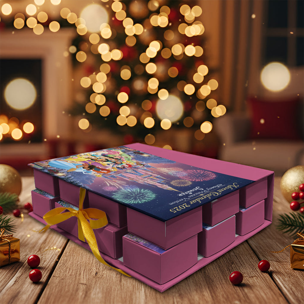 Personalized Disney Princess Advent Calendar with Ornaments Folded Advent Calendar With Ornaments GradoCreations